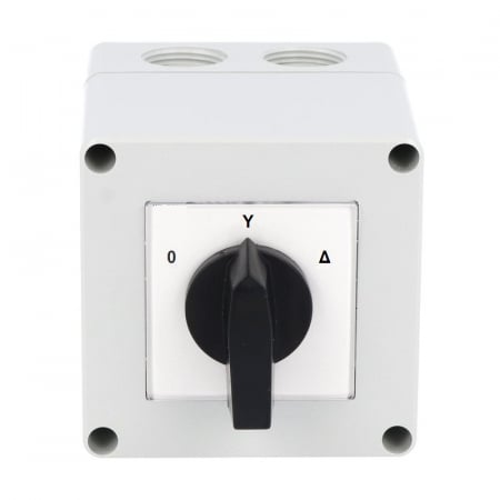 Comutator  stea-triunghi 12A 4kW 3 poli pornire motor industrial cu came PACO rotativ IP54 65x65mm [1]