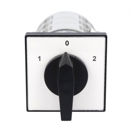 Comutator 125A 37kW 3 poli 1-0-2 IP40 rotativ inversor de sens motor  90x90mm [1]