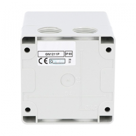 Comutator 12A 4kW 3 poli 1-0-2 IP65 rotativ inversor de sens motor  75x75mm [3]
