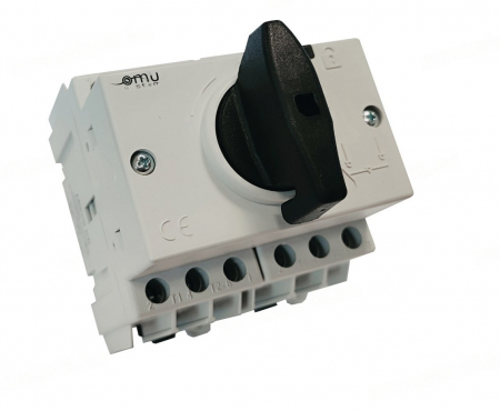 Comutator sursa 3x63A 3 poli 63A 1-0-2 rotativ modular  montare pe sina [1]