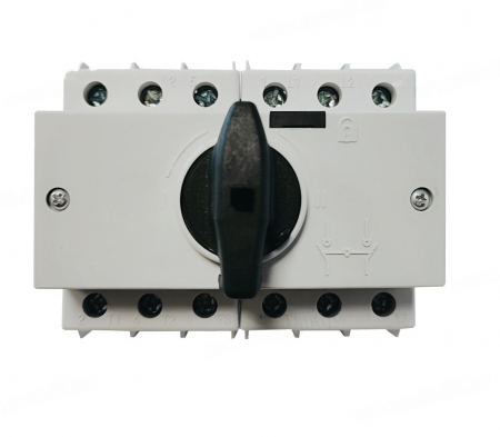 Comutator sursa 3x80A 3 poli 80A 1-0-2  rotativ modular montare pe sina [2]