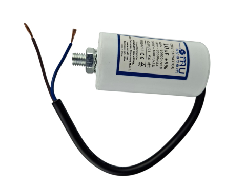 Condensator de operare 10μF 450V AC cu cablu șurub M8 cu piulita fir de 20cm [3]