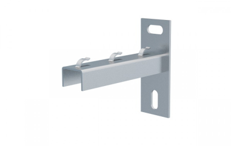 Canal cablu metalic din sarma - Consola 135x120mm NPZM100 electro-galvanizata suport pentru prindere canal cablu din sarma mesh 50mm/100mm, susținere maxim 88 kg