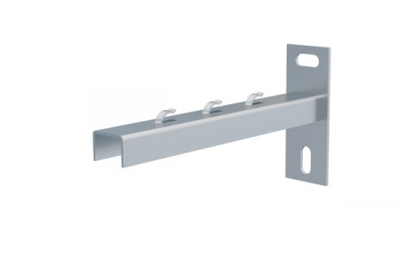 Canal cablu metalic din sarma - Consola 225x120mm NPZM200 electro-galvanizata suport pentru prindere canal cablu din sarma mesh 200mm, susținere maxim 85 kg