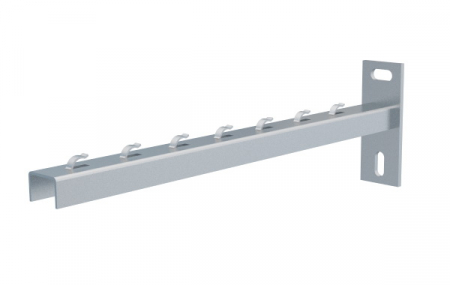 Canal cablu metalic din sarma - Consola 400x120mm NPZM400 electro-galvanizata suport pentru prindere canal cablu din sarma mesh 400mm, susținere maxim 78 kg