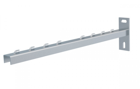 Trasee electrice - Consola 500x120mm NPZM500 electro-galvanizata suport pentru prindere canal cablu din sarma mesh 400mm, susținere maxim 75 kg