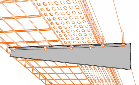 Consolă universală 545x100mm NZMU500 electro-galvanizată suport pentru prindere canal cablu, susținere maxim 120 kg [4]