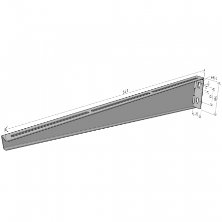 Consolă universală 627x104mm NZMU600 electro-galvanizată suport pentru prindere canal cablu, susținere maxim 150 kg [1]