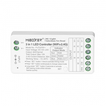 Controler de zonă cu LED Mi-Light MiBoxer Group Control 3 în 1 Tuya Wi-fi DIM+RGB RGBW RGB+CCT FUT037W+