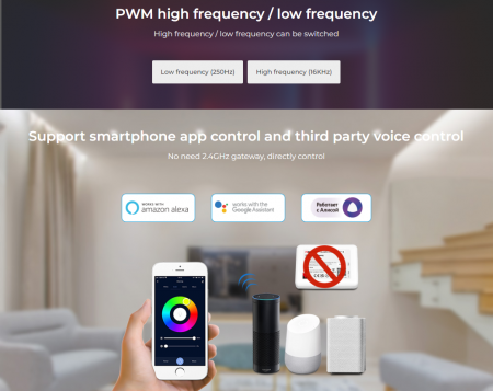 Controler de zonă cu LED Mi-Light MiBoxer Group Control 3 în 1 Tuya Wi-fi DIM+RGB RGBW RGB+CCT FUT037W+ [9]