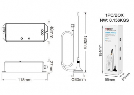 Controler Gateway Mi-Light WL-433 LoRa 433MHz [2]