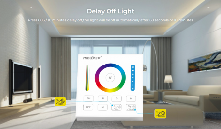 Controler Mi-Light MiBoxer Group Control grup perete telecomandă albă DIM+RGB+CCT B0 [6]