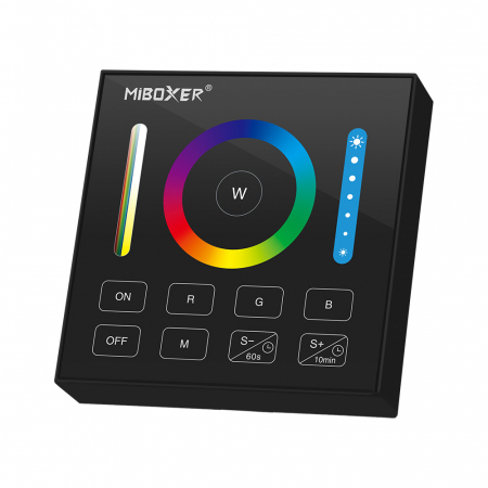 Controler Mi-Light MiBoxer Group Control grup perete telecomandă neagră DIM+RGB+CCT B0-B