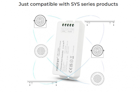 Controler Mi-Light SYS-T1 MiBoxer Group Control gazdă cu 1 canal pentru lumini de sistem SYS de 24 V [7]