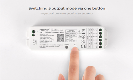Controller banda led Mi-Light LS2 MiBoxer 5 în 1 (2,4 GHz), control de zonă 15A maxim 30m [5]