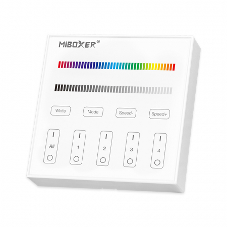 Controller Mi-Light B3 MiBoxer Group Control grup zonă telecomandă perete, controler alb DIM+RGBW