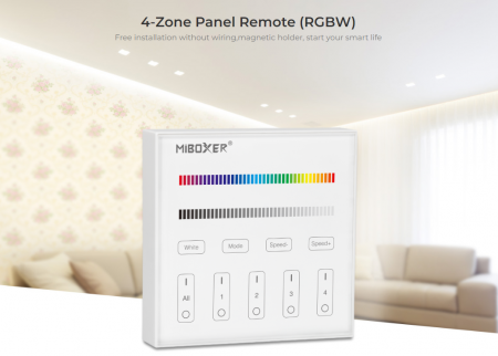 Controller Mi-Light B3 MiBoxer Group Control grup zonă telecomandă perete, negru DIM+RGBW [5]