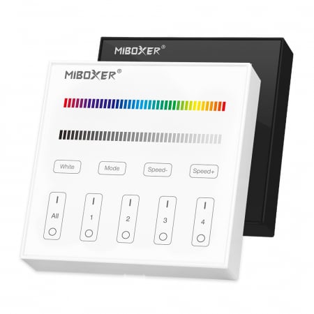 Controller Mi-Light B3 MiBoxer Group Control grup zonă telecomandă perete, negru DIM+RGBW [3]