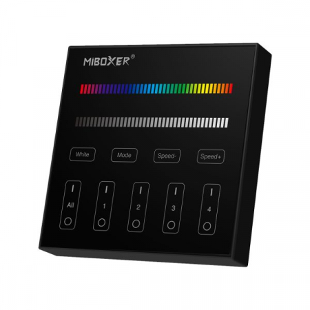 Controller Mi-Light B3 MiBoxer Group Control grup zonă telecomandă perete, negru DIM+RGBW