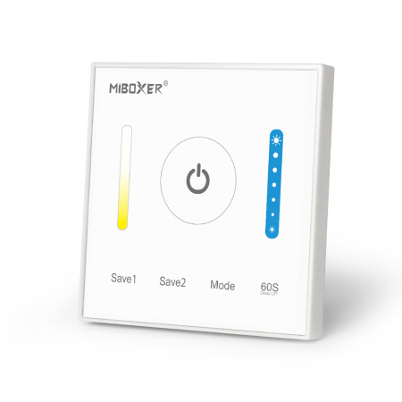 Lampi - Controller Mi-Light P2 MiBoxer LED Panou alb de perete 2 în 1 Benzi LED, IC cu ecran tactil capacitiv de înaltă precizie