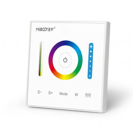 Lampi - Controller Mi-Light P3 MiBoxer LED Panou alb de perete 2 în 1 Benzi LED dimabil RGB/RGBW/RGB+CCT, IC cu ecran tactil capacitiv de înaltă precizie