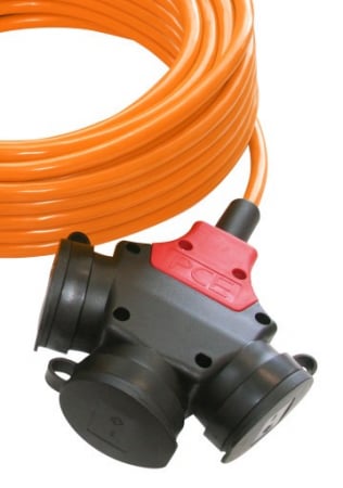 Cordon prelungitor 7.5 metri cu 3 prize cauciucate 16A cablu H07BQ-F 3G2.5 poliuretan rezistent la uleiuri si intemperii IP44 [2]