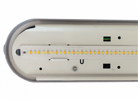 Corp LED 40W 1200x80mm CCT temperatura de culoare reglabila 3000K / 4000K / 6500K 6400lm IK10 IP65 material policarbon (PC) cu cleme metalice rezistent la praf si apa , 5 ani garantie [3]