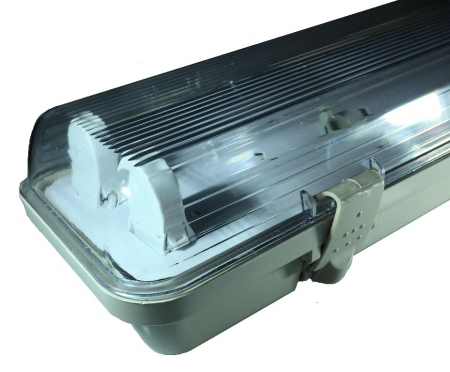 Corp neon neechipat pentru tuburi LED T8 G13 la ambele capete 2x150cm ABS si policarbon 230V IP65 [1]