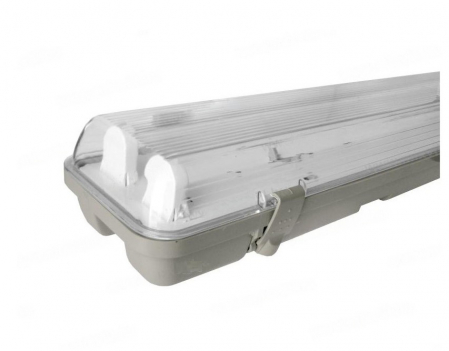 Industriale - Corp neon neechipat pentru tuburi LED T8 G13 la ambele capete 2x120cm ABS si policarbon 230V IP65