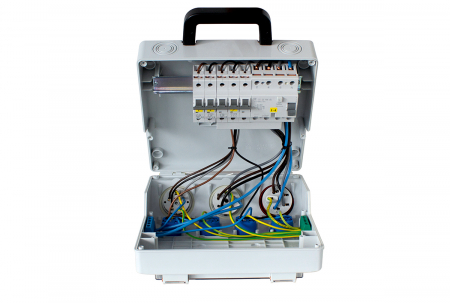 Distribuitor de curent FIXO cu 1 priza 3P+N+E 16A 1 priza 3P+N+E 32A 4 prize schuko 16A IP44 organizare de santier [5]