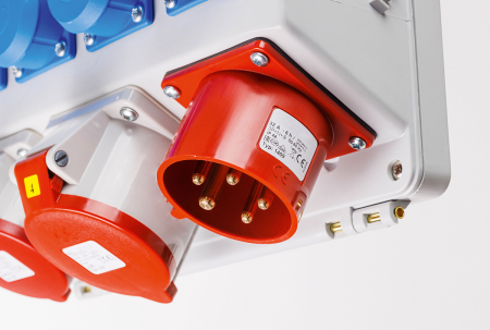 Distribuitor de curent FIXO cu 1 priza 3P+N+E 16A 1 priza 3P+N+E 32A 4 prize schuko 16A IP44 organizare de santier [3]