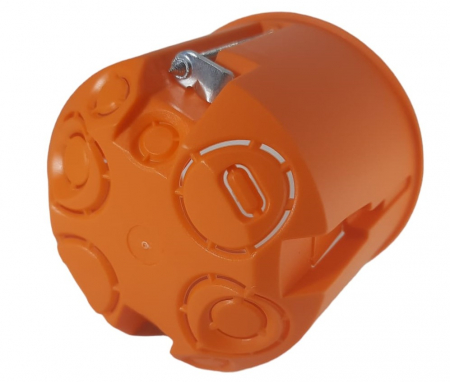 Doza aparataj rigips adanca diametru: 68mm, adancime: 61mm cu gauri predecupate pentru cabluri si tuburi IP30 [1]