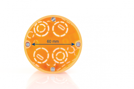 Doza aparataj rigips diametru: 68mm, adancime: 47mm cu gauri predecupate pentru cabluri si tuburi IP30 [1]