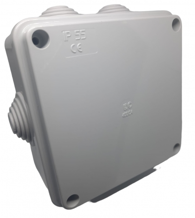 Doza aplicata patrata 100x100x50mm IP55 pentru distributie jonctiune ABS rezitenta UV