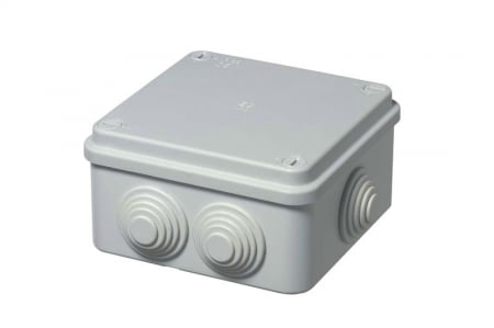 Doze din plastic - Doza aplicata patrata 105x105x55mm IP55 pentru distributie jonctiune ABS rezitenta UV cu presetupe