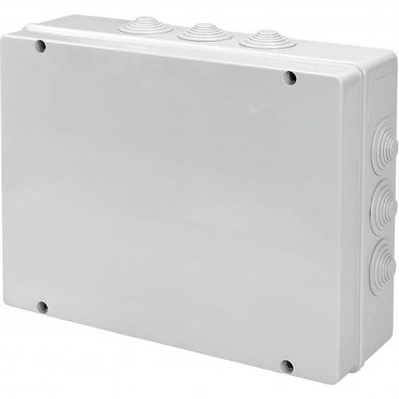 Doze din plastic - Doza aplicata patrata 380x300x120mm IP55 pentru distributie jonctiune ABS rezitenta UV cu presetupe