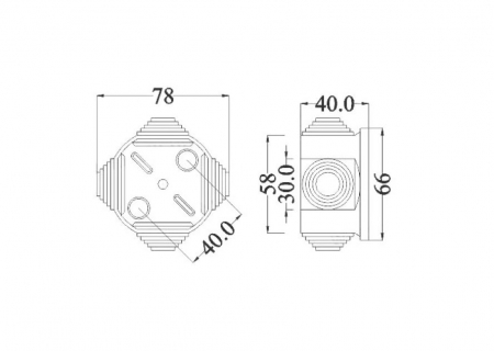 Doza aplicata rotunda 65x35mm ABS cu presetupe IP44 [2]