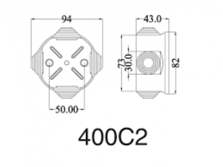 Doza aplicata rotunda 80x40mm ABS cu presetupe IP44 [3]
