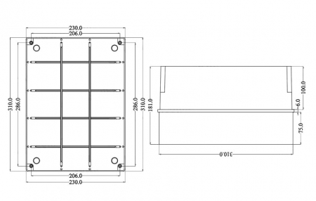 Doza aplicata transparenta 300x220x180mm IP56 inalta pentru distributie jonctiune ABS rezistenta UV fara presetupe margini netede [1]
