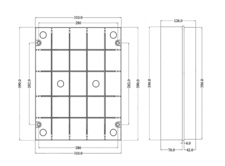 Doza aplicata transparenta 380x300x120mm IP56 pentru distributie jonctiune ABS rezistenta UV fara presetupe margini netede [3]