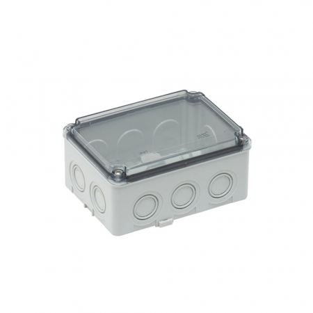 Doze din plastic - Doza de ramificatie aplicata ABS 150x110x70mm IP67 IK06 transparenta