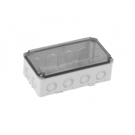 Doze din plastic - Doza de ramificatie aplicata ABS 150x110x70mm IP67 IK06 transparenta