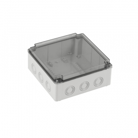 Doza de ramificatie aplicata ABS 210x210x90mm IP67 IK06 transparenta