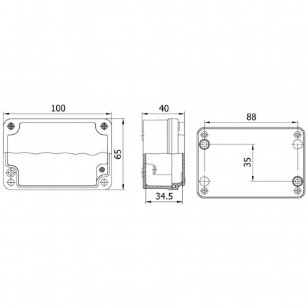 Doza 100x65x40mm distributie cutie jonctiune din aluminiu IP67 IK09 [1]
