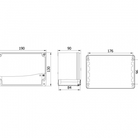 Doza 190x130x90mm distributie cutie jonctiune din aluminiu IP67 IK09 [1]