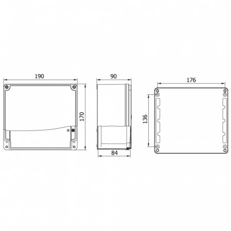 Doza 190x170x90mm distributie cutie jonctiune din aluminiu IP67 IK09 [1]