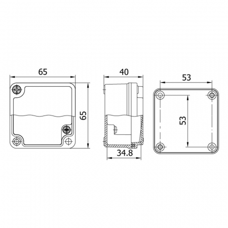 Doza 65x65x40mm distributie cutie jonctiune din aluminiu IP67 IK09 [1]