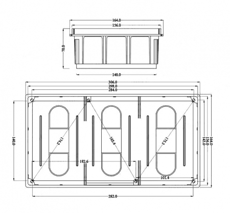 Doza incastrata 294x152x70mm sub tencuiala [2]