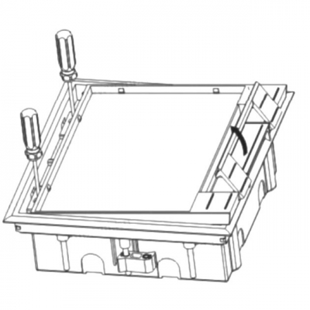Doza incastrata in pardoseala 12 module IP30 IK10 compatibil aparataj modular TEM [3]