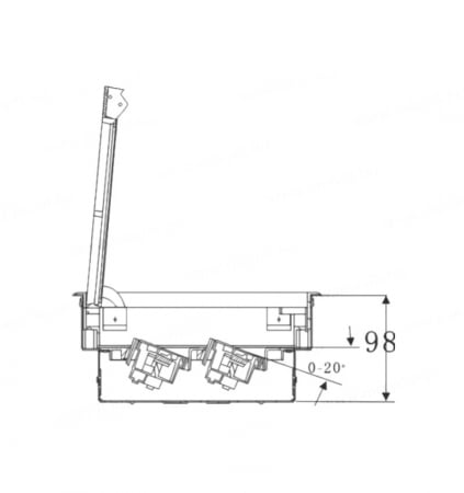 Doza incastrata in pardoseala 16 module IP30 IK10 compatibil aparataj modular TEM [2]